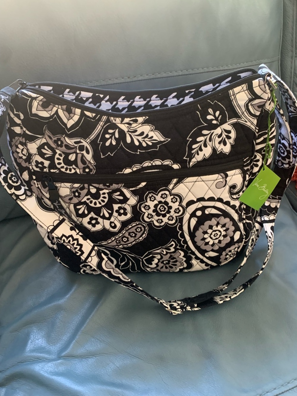 Vera Bradley Black & White Quilted Crossbody Bag